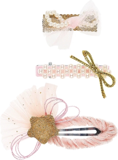Souza! ensemble de barrettes et pinces à cheveux Hanna avec étoiles, doré - 3 pièces