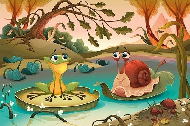 Puzzle en bois Amis du lac 50 pièces