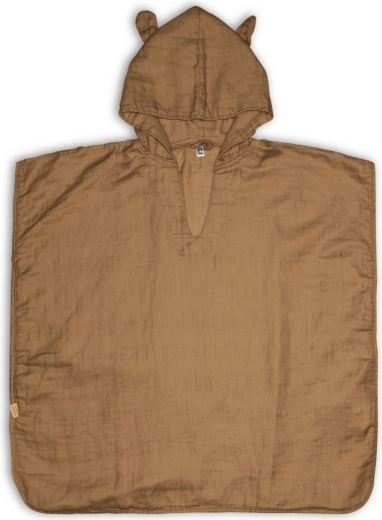 Poncho en mousseline NuuRo Flor iced coffee 1–2 ans - 1 pièce
