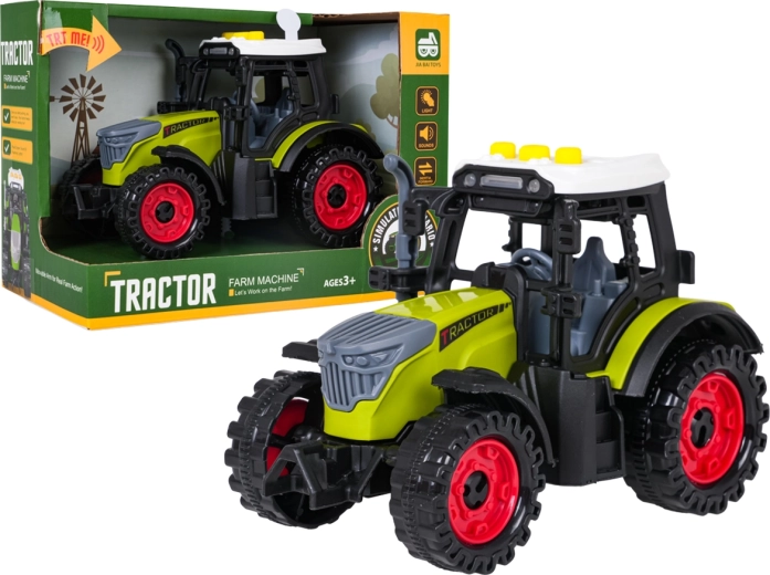 Tracteur interactif pour enfants avec lumières et sons, vert clair - 1 pièce