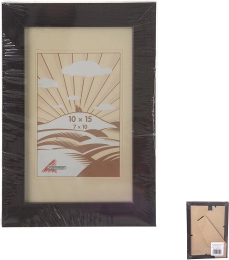 Cadre photo en bois brun foncé 10 × 15 cm