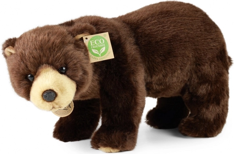 Ours brun en peluche debout 40 cm éco-responsable