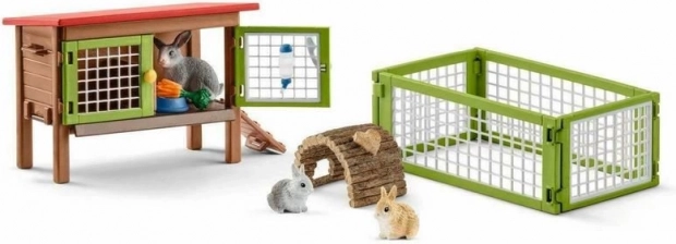 Enclos pour lapins Schleich Farm World