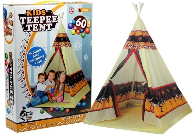 Tipi indien pour enfants avec balles 155 cm