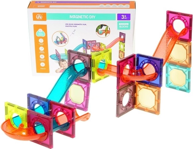 Kit de construction magnétique Magnetic DIY – circuit à billes 37 pièces