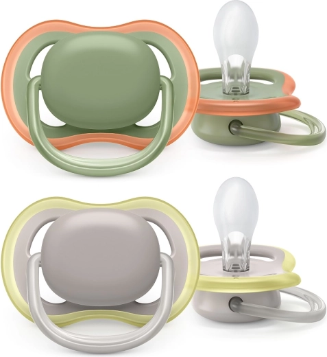 Sucette Philips Avent Ultra Air, 6–18 mois, silicone, 2 pièces