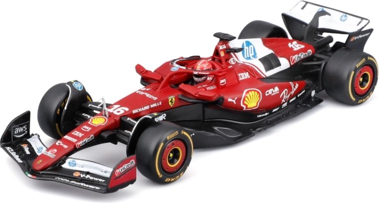 Modèle F1 Bburago en boîte acrylique Ferrari SF-25 (2025) Charles Leclerc 1:43