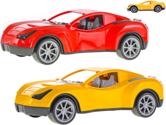 Voiture de sport 38 cm à roue libre, 2 couleurs
