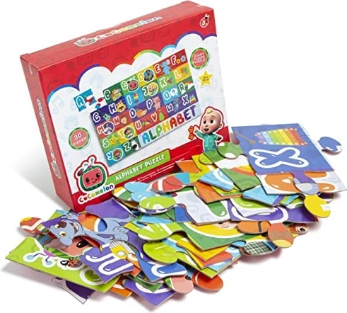 Cocomelon puzzle de sol alphabet 88 × 53 cm