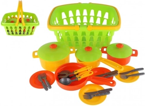 Set de cuisine avec grand panier pour enfants