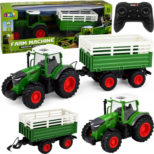 Tracteur télécommandé avec remorque basculante 1:24 avec éclairage