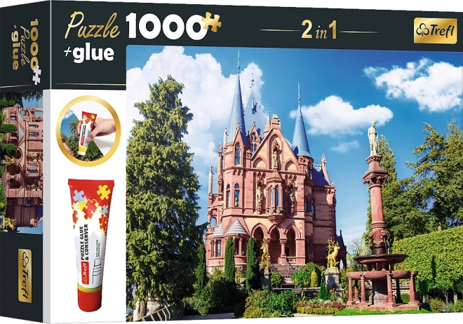 Trefl ensemble 2-en-1 puzzle Château de Drachenburg, Allemagne 1000 pièces avec colle