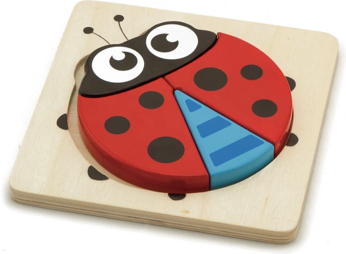 Puzzle coccinelle en bois