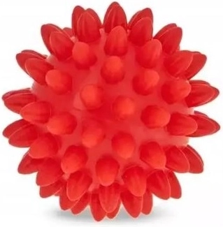 Balle de massage de rééducation Fizjo à picots 6,6 cm rouge