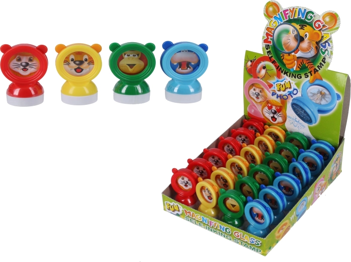 Tampon enfant avec animal et loupe 2-en-1 - 1 pièce