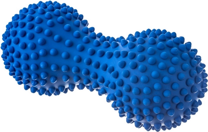 Rouleau de massage de rééducation duoball 15,5 cm bleu