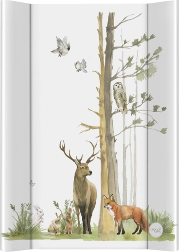 Matelas à langer souple Ceba Baby avec bords latéraux Basic Woodland 50 × 70 cm