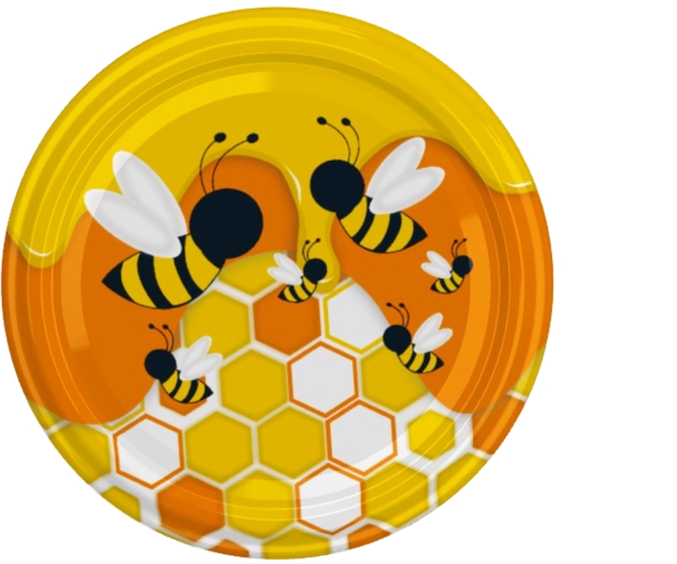 Couvercles fi82 motif abeille – filetage 6z, carton de 660 pcs