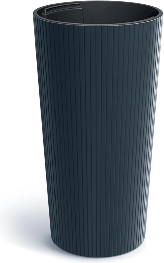 Cache-pot Lamia Slim anthracite avec insert amovible