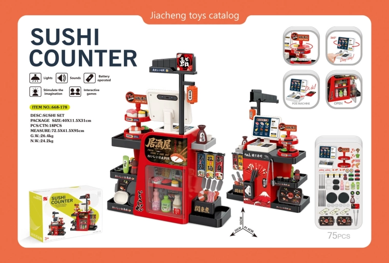Stand de préparation de sushi pour enfants – 75 pièces