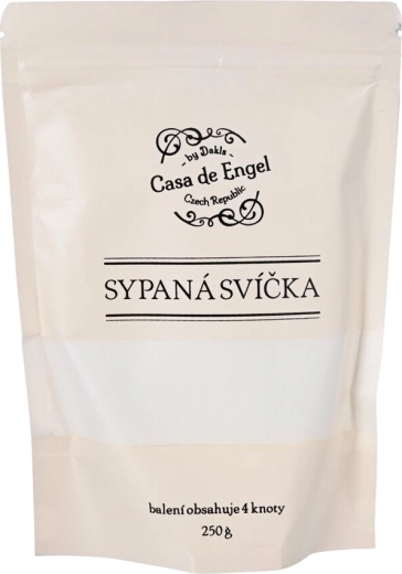 Cire blanche pour bougies à verser 250 g + 4 mèches