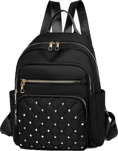 Sac à dos femme matelassé Renew Force A4 avec accessoires dorés - 1 pièce