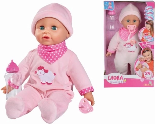 Poupée Laura avec biberon et sons