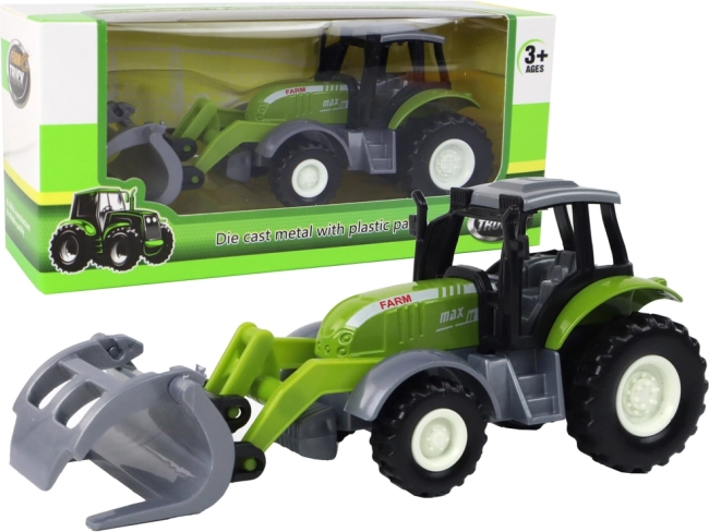 Tracteur vert avec chargeur « crocodile » – machine agricole pour enfants