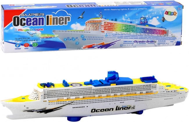 Bateau de promenade interactif avec lumières, sons et évitement d'obstacles