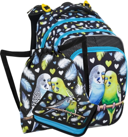 Bagmaster Beta petit set scolaire pour élèves de CP avec perroquet