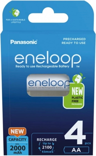 Batteries rechargeables Eneloop AA 2000 mAh, lot de 4