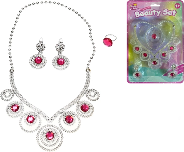 Set de bijoux pour fille – collier cœur, boucles d’oreilles et bague