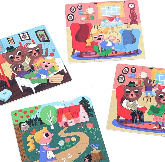 Vilac puzzles en bois Raiponce 4 en 1