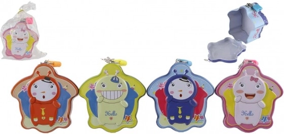 Tirelire en métal pour enfants avec cadenas 10 × 6 cm – 4 couleurs