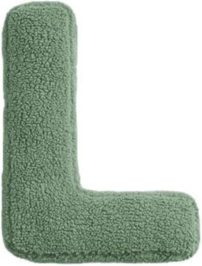 Lettre en peluche Mealini L verte - 1 pièce