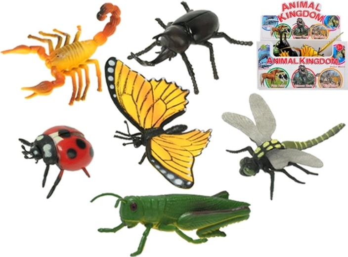 Set de figurines d’insectes en plastique 9–13 cm, 12 pièces