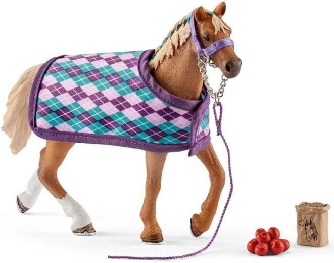 Pur-sang anglais avec couverture de Schleich