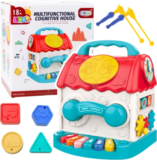 Cube éducatif interactif en forme de maisonnette pour enfants