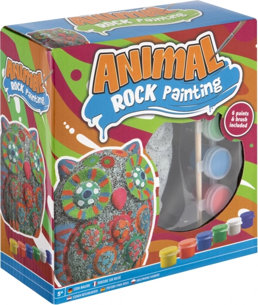 Kit créatif de peinture sur pierre – chouette