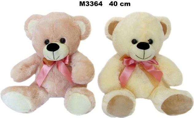 Ours en peluche avec nœud 40 cm - 1 pièce