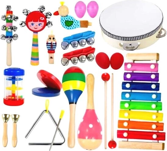 Ensemble d’instruments de musique en bois pour enfants