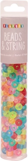 Playbox perles colorées en tube 250 pcs – mat