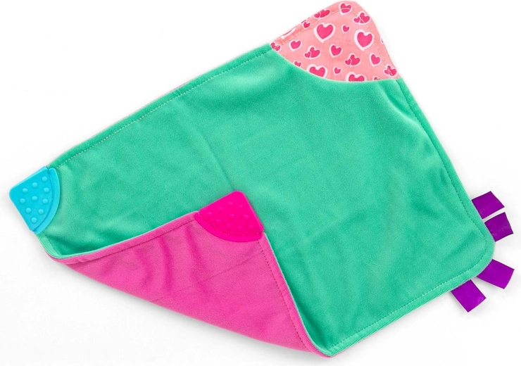 Doudou couverture en peluche Blanky rose - 1 pièce