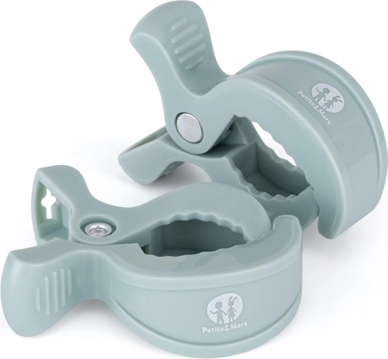 Petite&Mars pince pour poussette Peg (2 pcs) verte
