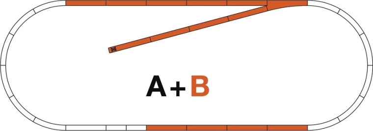Roco Line coffret de voies B avec ballast – section droite H0
