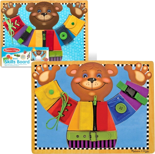 planche d’activités en bois ourson – apprentissage des compétences de base Melissa & Doug
