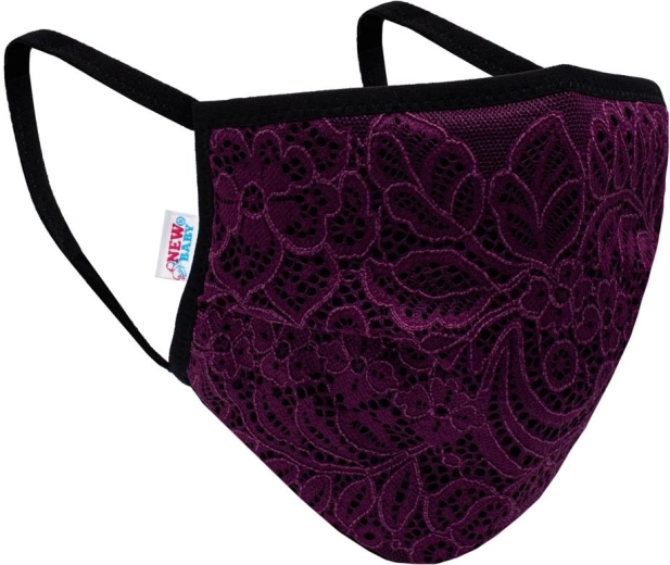 Masque textile de protection New Baby violet, taille universelle