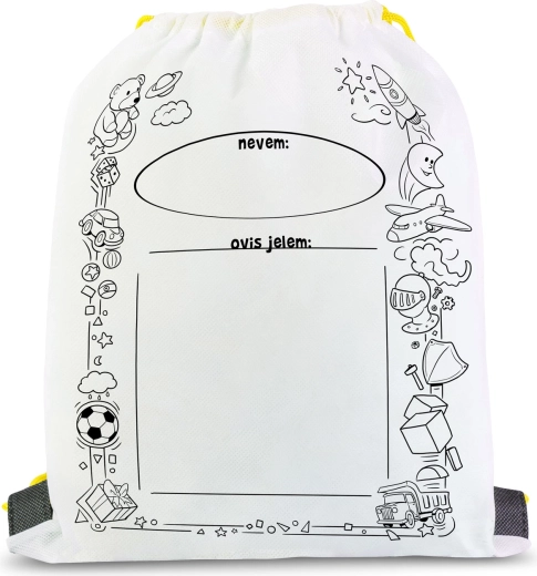 Sac à colorier pour chaussures d'intérieur avec 4 feutres