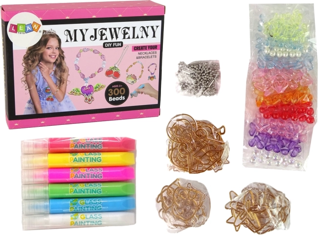 Kit de fabrication de bijoux DIY avec feutres et perles