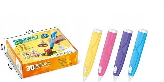 Stylo 3D avec filament, support et câble USB - 1 pièce